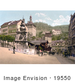 #19550 Photo Of The Market Fountain In Carlsbad Bohemia Karlovy Vary