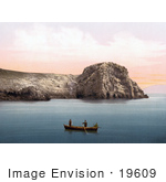 #19609 Photo Of Men In A Boat Near The Caves On The Island Of Busi Dalmatia
