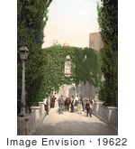 #19622 Photo Of Men Standing At The Pilli Or Pille Gate In Dubrovnik Ragusa Croatia