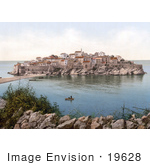 #19628 Photo Of The Island Village Of Sveti Stefan Near Budva Montenegro Dalmatia