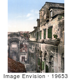 #19653 Photo Of The Peristyle At Diocletian’S Palace In Split Croatia Dalmatia