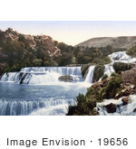 #19656 Photo Of The Middle Falls Of The Krka River In Sibenik Sebenico Croatia