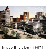 #19674 Photo Of The City Hall And Other Buildings In New York City