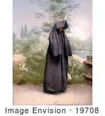 #19708 Photo Of A Mahomedan Woman In A Cloak Covering Her Entire Body Mostar Herzegowina