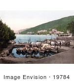 #19784 Photo Of Men By Boats At The Marina In Opatija Abbazia Sankt Jakobi Istria Croatia