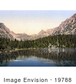 #19788 Photo Of A Hotel And Evergreen Forest On The Popper See Lake In The Tatra Mountains