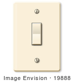 #19888 Common Light Switch Clipart