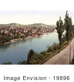 #19896 Stock Picture Of The Old Part Of The Village Of Maribor Along The Drava River In Slovenia