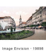 #19898 Stock Picture Of A Water Fountain In Herrengasse Graz Styria Austria