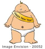 #20052 New Year’S Baby Clipart