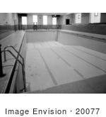 #20077 Stock Photography: Empty Tiled Indoor Swimming Pool At The Ywca