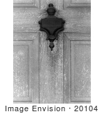#20104 Stock Photo: Simple Metal Door Knocker At The Spring Garden Inn