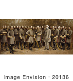 #20136 Stock Photography: General Robert E Lee With His Generals