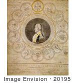 #20195 Stock Photography: George Washington And 13 State Seals