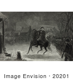 #20201 Stock Photography: George Washington Leading The Continental Army At The Battle Of Trenton