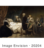 #20204 Stock Photography: George Washington On His Death Bed