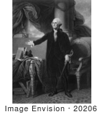 #20206 Stock Photography: George Washington Holding A Sword