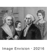 #20216 Stock Photography: George Washington And Family At Mount Vernon