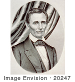 #20247 Historical Stock Photography: Portrait Of The 16th American President Abraham Lincoln