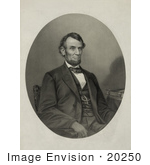 #20250 Historical Stock Photography: Abraham Lincoln Sitting In A Chair