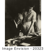 #20323 American History Stock Photo Of President Woodrow Wilson And First Lady Edith Bolling Galt Wilson