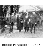#20358 History Stock Photo Of President Harding Laddie Boy And Pop Anson And His Daughters