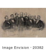 #20382 Historic Stock Photo Of The 12th American President Zachary Taylor And His Cabinet Officers