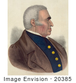 #20385 Historic Stock Photo Of The Profile Of The 12th American President Zachary Taylor