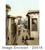 #20418 Historical Stock Photography Of A Street Called Straight In Damascus Holy Land Syria