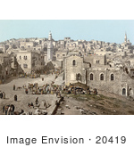 #20419 Historical Stock Photography Of The Market Place In Bethlehem