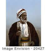 #20427 Historical Stock Photography Of Sheiks Of A Palestine Village Holy Land