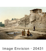 #20431 Historical Stock Photography Of The Wall Over Which St Paul Escaped Damascus Holy Land Syria