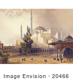 #20466 Stock Photography Of The Courtyard Of The Hagia Sophia