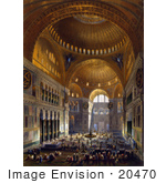 #20470 Stock Photography Of The Nave Of The Ayasofya Mosque