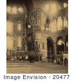#20477 Historical Stock Photography Of The Interior Part Of The Nave Of Ayasofya Mosque Hagia Sophia