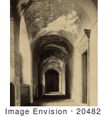#20482 Historical Stock Photography Of The Narthex (Vestibule) Of Ayasofya Mosque Hagia Sophia Istanbul Turkey