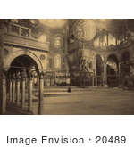 #20489 Historical Stock Photography Of The Interior Part Of The Nave In The Ayasofya Mosque