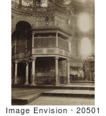 #20501 Historical Stock Photography Of The Sultan’S Imperial Gallery In Ayasofya Camii Ayasofya Mosque