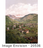 #20536 Historical Photochrome Stock Photography Of The Gries-Bozen Rosengarten Tyrol Austria