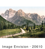 #20610 Historical Photochrome Stock Photography Of Cima Tosa Monet Crozon And Fracinglo Tyrol Austria