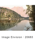 #20683 Historical Photochrome Stock Photography Of Oetz Valley Pipurgersee (Pipurger See) And Acherkogel Tyrol Austria