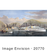 #20770 Stock Photography Of Steamboats On The Hudson River New York
