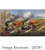 #20797 Stock Photography Of The Lightning Express Trains Leaving The Junction