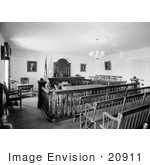 #20911 Stock Photography Of An Interior View Of The Court Room Of The Whaley House San Diego California