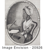 #20926 Stock Photography Of Phillis Wheatley Deep In Thought While Writing Poems