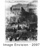 #2097 The Inaugural Procession At Washington Passing The Gate Of The Capitol