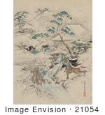 #21054 Stock Photography Of Samurai Warriors Raiding A Community