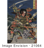 #21064 Stock Photography Of The Samurai Warriors Ichijo Jiro Tadanori And Notonokami Noritsune