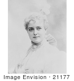 #21177 Stock Photography Of Lillian Russell With Blond Hair Wearing A High Necked Dress