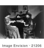 #21206 Stock Photography Of Alice Paul And Helen Gardener At A Desk